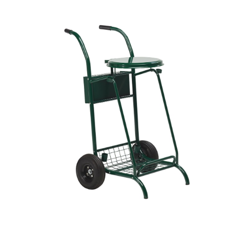 MOBISAC Straatreinigingwagen met luchtbanden 110 l Mosgroen